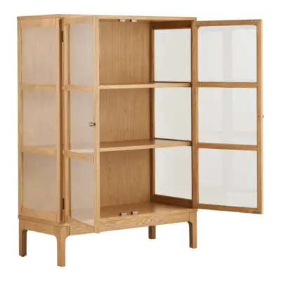 Zamora Vitrineskab med 2 glaslåger og 2 hylder