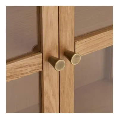 Zamora Vitrineskab med 2 glaslåger og 3 hylder - UDSOLGT TIL UGE 27