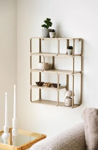 Lanciano Vægreol i metal og farven beige