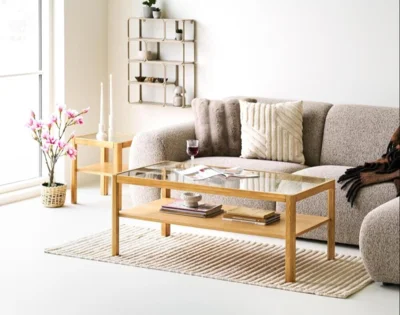 Lanciano Vægreol i metal og farven beige