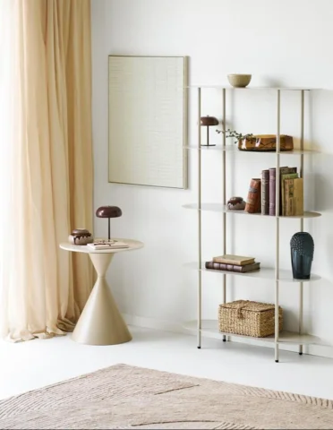 Rieti reol med 5 hylder, sandfarvet - UDSOLGT TIL UGE 18