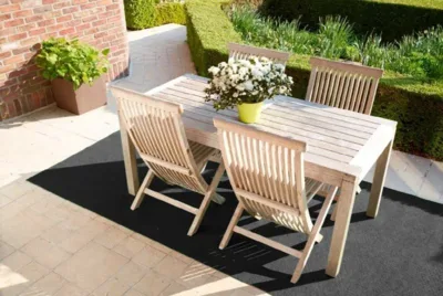 Park antracit/sort nålefilt med nopper (Græs) REST 300X400 CM.