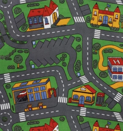 City Life NY - Gulvtæppe med veje - REST 245X400 CM.