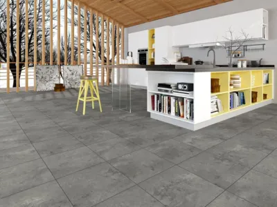 LVT Elite m. korkbagside, Flise Grå 214