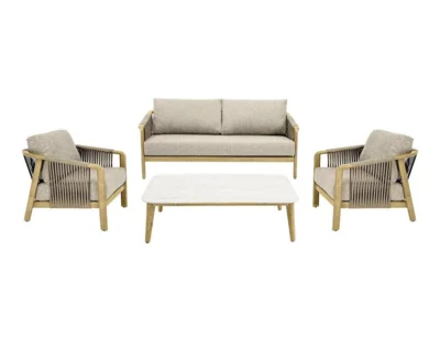 Fargo Loungesæt, trælook inkl. hynder