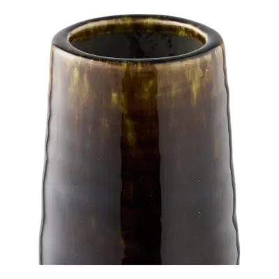 Vase i brunt keramik, Stor