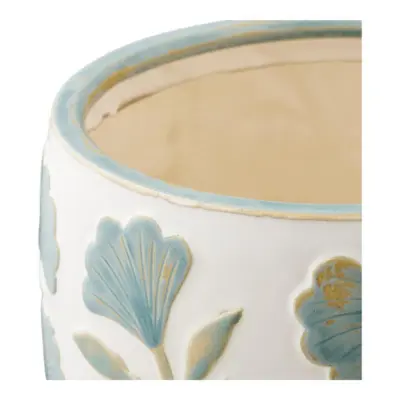 Urtepotte i keramik i farven hvid-mix