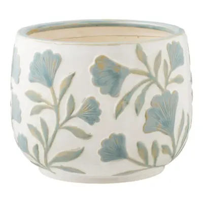 Urtepotte i keramik i farven hvid-mix