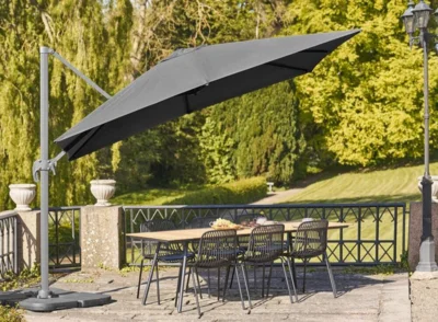 Baza Hængeparasol med fod og alu stok