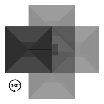 Baza Hængeparasol med fod og alu stok