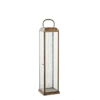 Herslev Lanterne i antik messing look - 49 cm høj