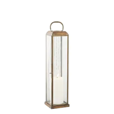 Herslev Lanterne i antik messing look - 49 cm høj