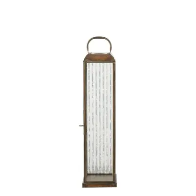 Herslev Lanterne i antik messing look - 49 cm høj
