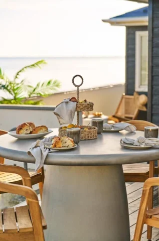 Bonnet, Spisebord gråt fiberclay