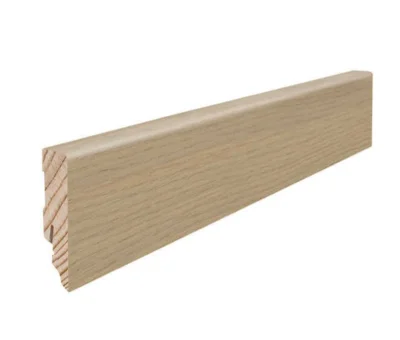 Fodpanel til trægulv, Eg lyse hvid, 16x58 mm. Oliebehandlet