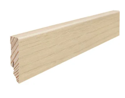 Fodpanel til trægulv, Ask lyse hvid, 16x58 mm. Oliebehandlet