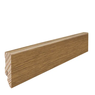 Fodpanel til trægulv, Afrikansk eg light, 16x58 mm. Oliebehandlet