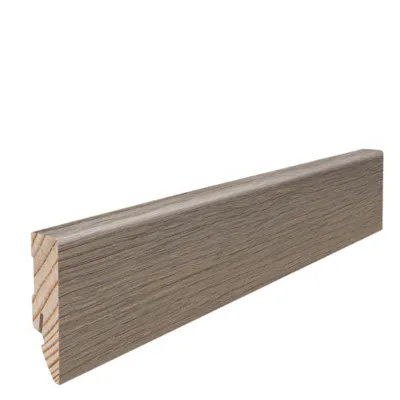 Fodpanel til trægulv, Afrikansk eg light purohvid, 16x58 mm. Oliebehandlet