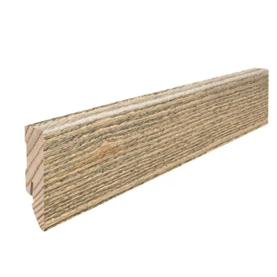 Fodpanel til trægulv, Ask tobaksgrå børstet, 16x58 mm. Oliebehandlet