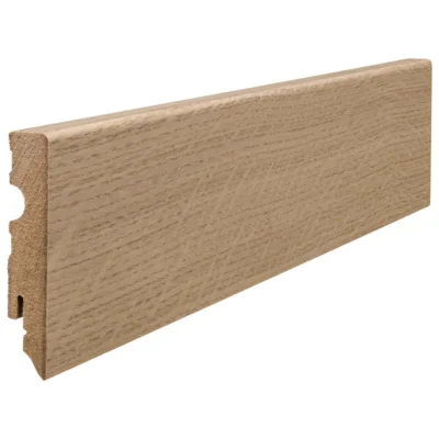 Fodpanel til trægulv, Eg Sandgrå, 15x80 mm. Oliebehandlet