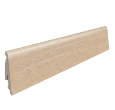 Fodpanel til laminatgulv, Eg Eleganza cremehvid/Eg Flavia hvid, 19x58 mm.
