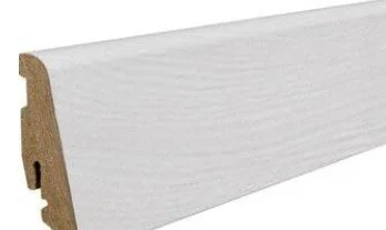 Fodpanel til laminatgulv, Eg Emilia hvid, 19x58 mm.
