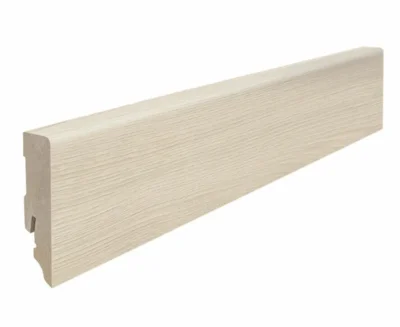 Fodpanel til laminatgulv, Eg Alta cremehvid, 16x58 mm.