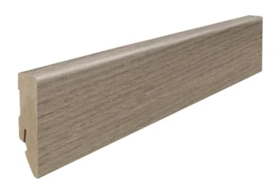 Fodpanel til laminatgulv, Eg Bari grå, 16x58 mm.