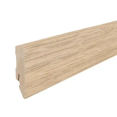 Fodpanel til laminatgulv, Eg Calla puro, 16x58 mm.