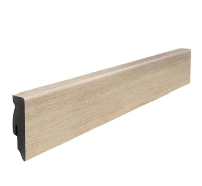 Fodpanel til laminatgulv, Eg Siena Fløjlshvid, 16x58 mm.