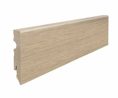 Fodpanel til laminatgulv, Eg Bari puro, 15x80 mm.