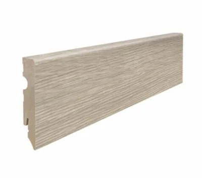 Fodpanel til laminatgulv, Eg Torri grå, 15x80 mm.