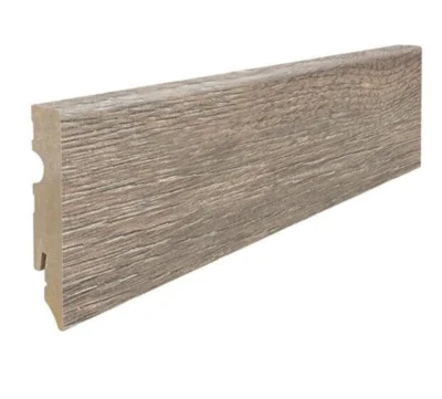 Fodpanel til laminatgulv, Eg Veneto mocca, 15x80 mm.