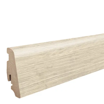 Disano Fodpanel til designgulv (vandresistent), 19x58 mm., Eg Sheffield cremehvid