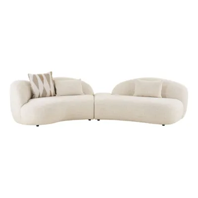 Amol Loungesofa, Sandfarvet med puder