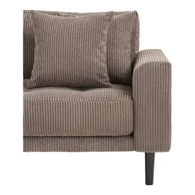 Lido 2,5 Personers Sofa, Brun fløjl med to puder