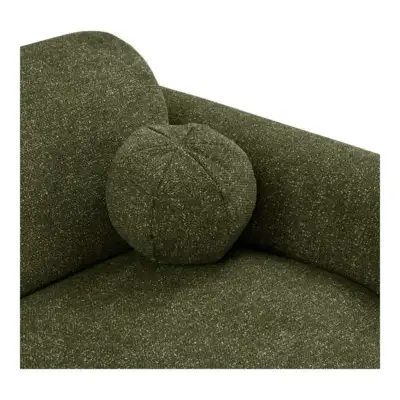 Clyde Loungesofa, Olivengrøn venstrevendt med 2 puder