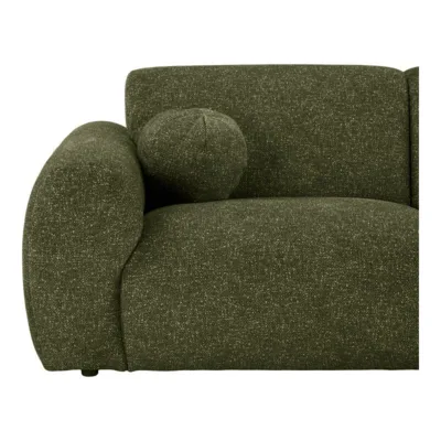 Clyde Loungesofa, Olivengrøn højrevendt med 2 puder