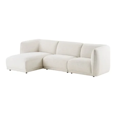 Noor Loungesofa, Off-white og venstrevendt