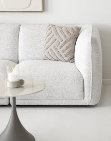 Noor Loungesofa, Off-white og venstrevendt