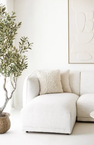 Noor Loungesofa, Off-white og venstrevendt