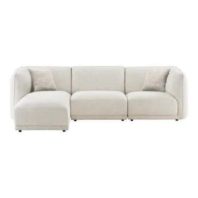 Noor Loungesofa, Off-white og venstrevendt