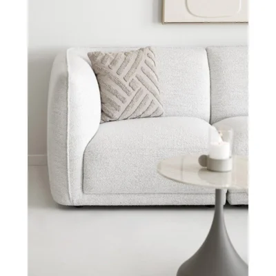 Noor Loungesofa, Off-white og højrevendt med 2 puder