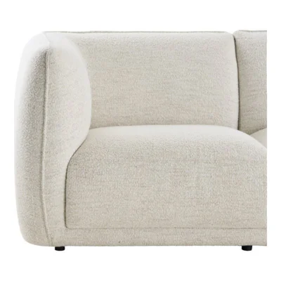 Noor Loungesofa, Off-white og højrevendt med 2 puder