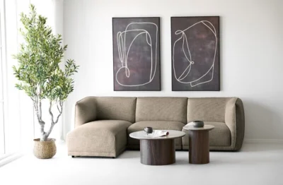 Noor Loungesofa, Brun og venstrevendt