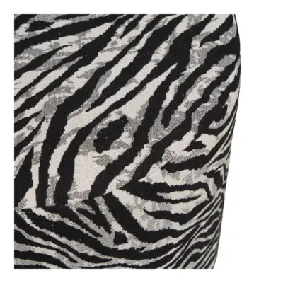 Kimberley Puf med jacquard sort/hvid stof