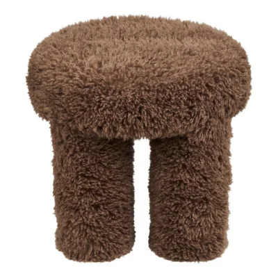 Gisborne Puf, brun Ø42 cm.