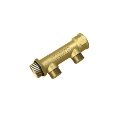 Wavin 3/4" fordelerrør 2 afgange 1/2" Centerafstand 50 mm.