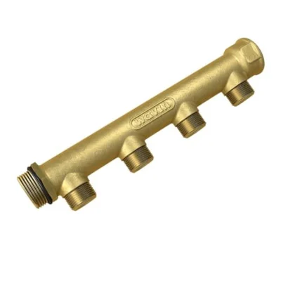 Wavin 3/4" fordelerrør 4 afgange 1/2" Centerafstand 50 mm.
