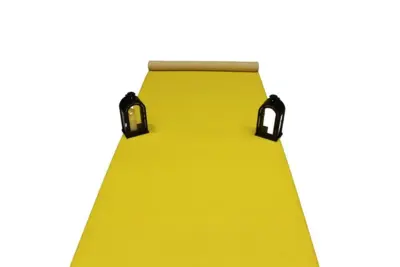 Gul Løber i nålefilt - 1 meter bredde - REST 520X100 CM.